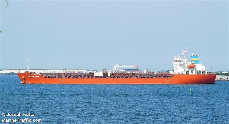 silver ray (Chemical/Oil Products Tanker) - IMO 9493133, MMSI 636015953, Call Sign D5DR6 under the flag of Liberia