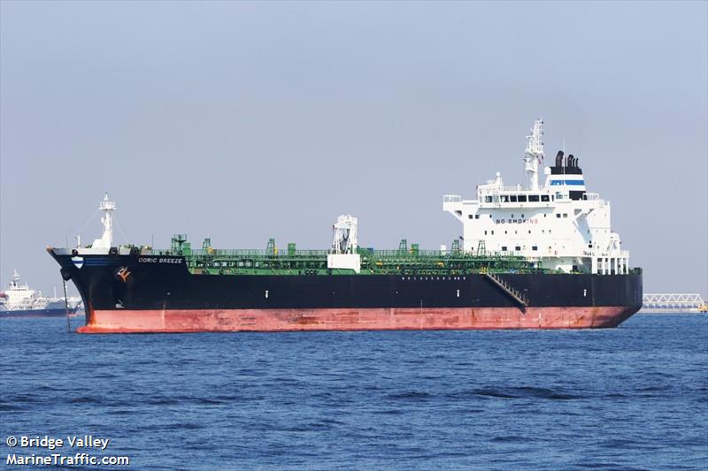 doric breeze (Chemical/Oil Products Tanker) - IMO 9637129, MMSI 636016005, Call Sign D5DY7 under the flag of Liberia
