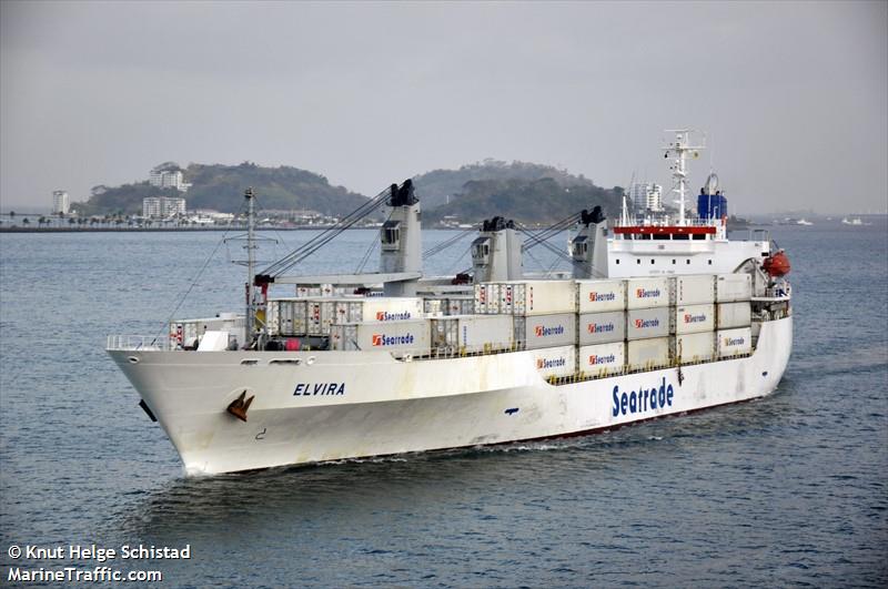 elvira (Refrigerated Cargo Ship) - IMO 9202869, MMSI 636019809, Call Sign A8IP2 under the flag of Liberia