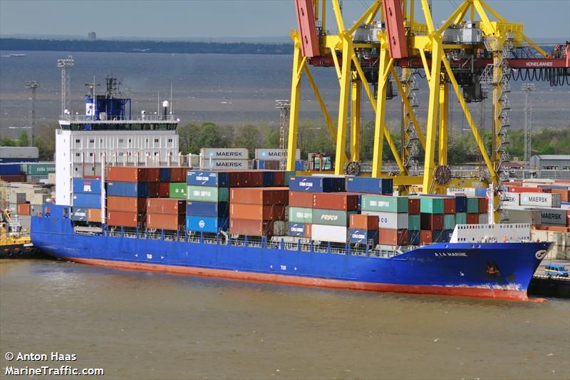 a la marine (Container Ship) - IMO 9386524, MMSI 205795000, Call Sign ONKP under the flag of Belgium