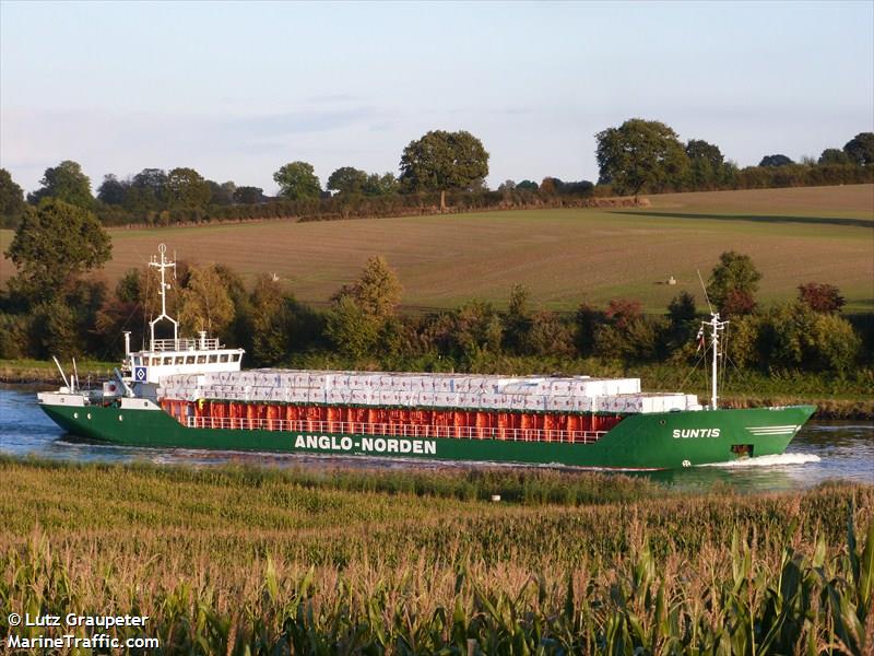 suntis (General Cargo Ship) - IMO 8513314, MMSI 218005000, Call Sign DIXS under the flag of Germany