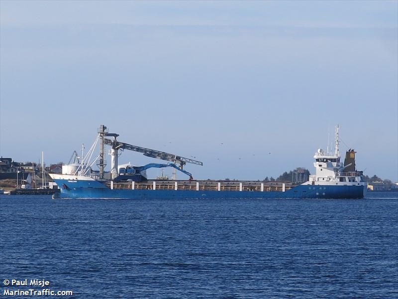 vermland (General Cargo Ship) - IMO 9488827, MMSI 219026083, Call Sign OYUX2 under the flag of Denmark