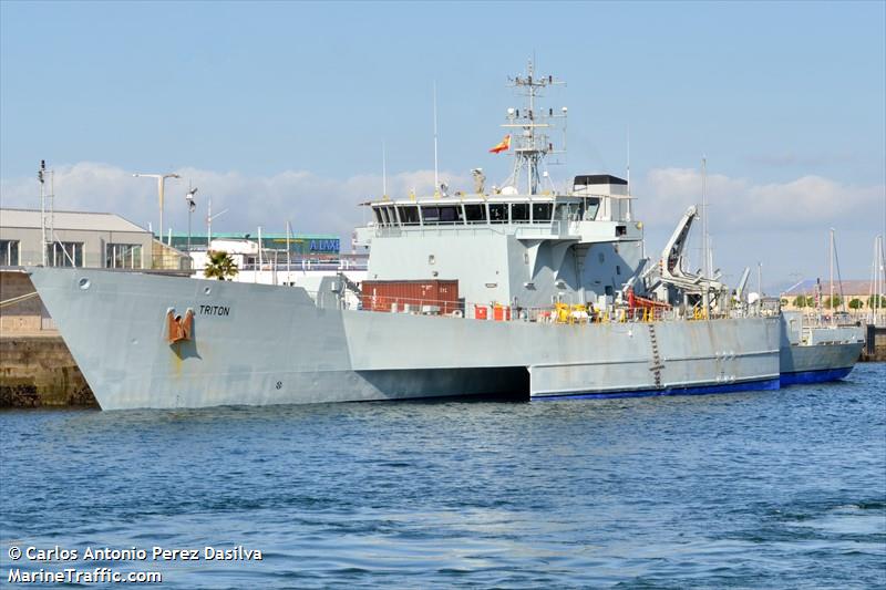 triton (Research Vessel) - IMO 4906551, MMSI 235114368, Call Sign 2JAU7 under the flag of United Kingdom (UK)