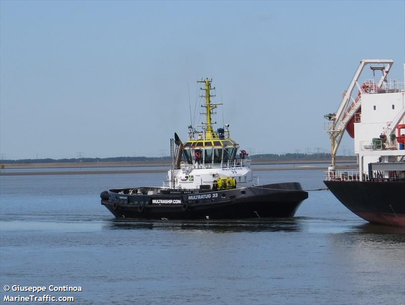 multratug 33 (Tug) - IMO 9796054, MMSI 244030522, Call Sign PBDM under the flag of Netherlands