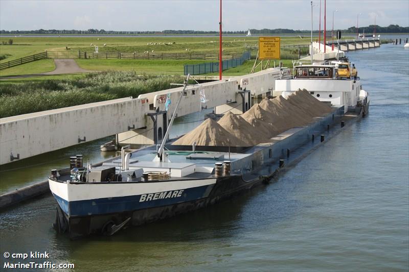 bremare (Cargo ship) - IMO , MMSI 244690180, Call Sign PD2836 under the flag of Netherlands