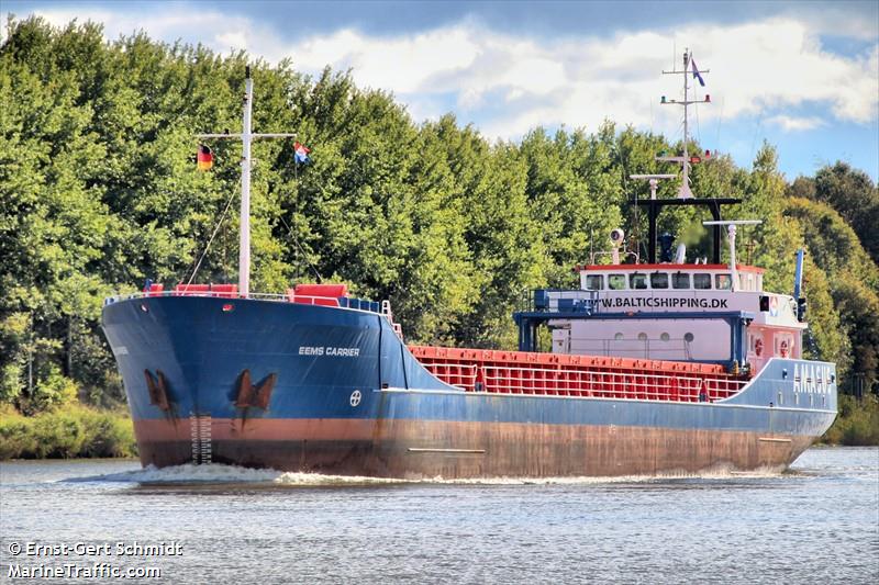 eems carrier (General Cargo Ship) - IMO 9148142, MMSI 245257000, Call Sign PFHD under the flag of Netherlands