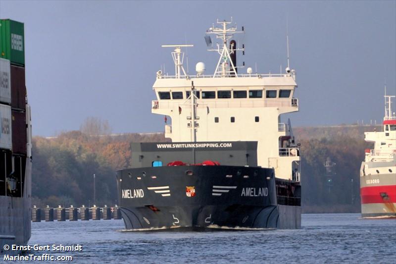 ameland (General Cargo Ship) - IMO 9508794, MMSI 246629000, Call Sign PBVF under the flag of Netherlands