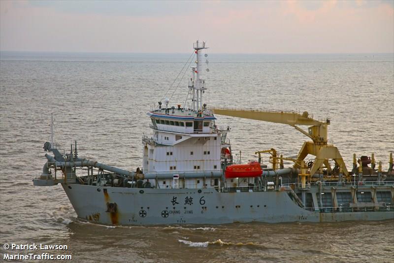 chang jing 6 (Hopper Dredger) - IMO 9478066, MMSI 413376050, Call Sign BTXE under the flag of China