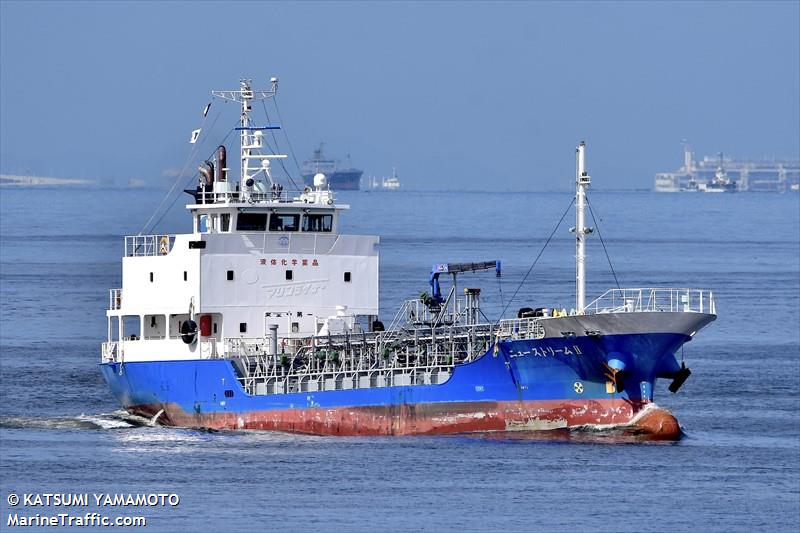new stream (Chemical Tanker) - IMO 9675339, MMSI 431004149, Call Sign JD3451 under the flag of Japan
