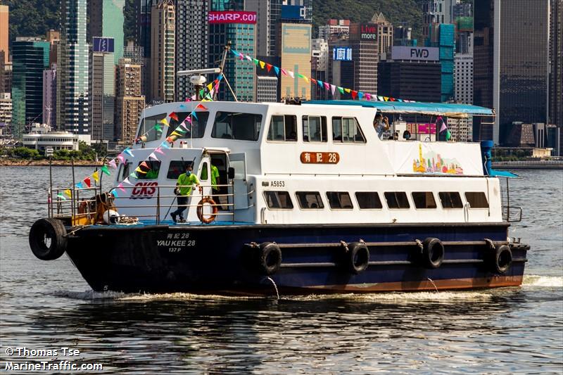 yau kee 28 (Passenger ship) - IMO , MMSI 477995491, Call Sign VRS4840 under the flag of Hong Kong