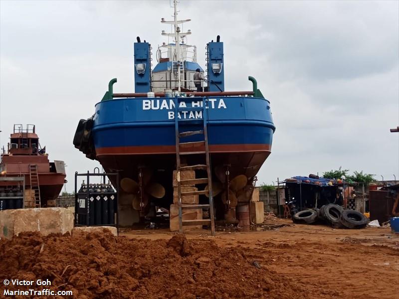 tb. buana beta (Pusher Tug) - IMO 9899210, MMSI 525500422, Call Sign ABC123 under the flag of Indonesia