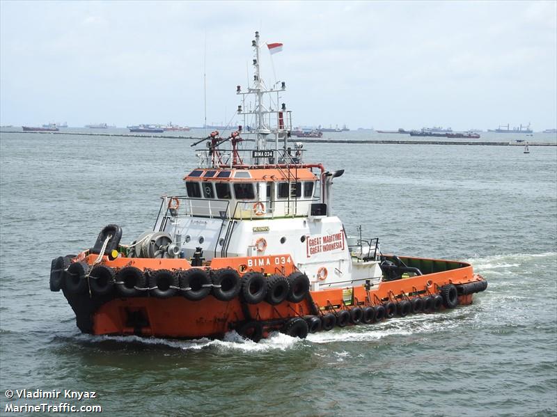 bima 034 (Tug) - IMO 9296042, MMSI 525900926, Call Sign YD 4913 under the flag of Indonesia