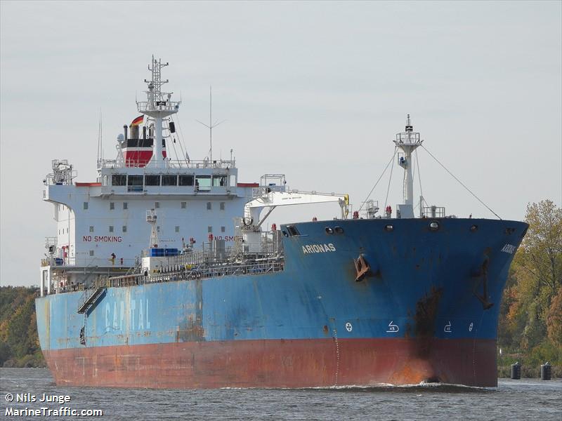arionas (Chemical/Oil Products Tanker) - IMO 9315757, MMSI 538002693, Call Sign V7KX7 under the flag of Marshall Islands