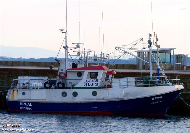 brual (Fishing vessel) - IMO , MMSI 224012990, Call Sign EA 2465 under the flag of Spain