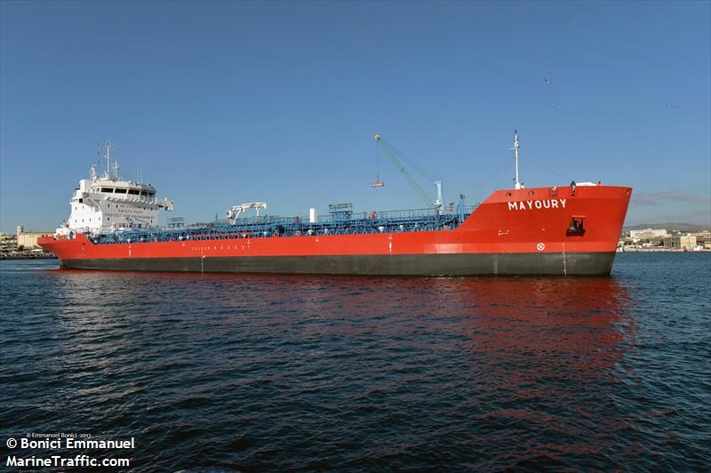 mayoury (Chemical/Oil Products Tanker) - IMO 9777541, MMSI 228084600, Call Sign FJXC under the flag of France