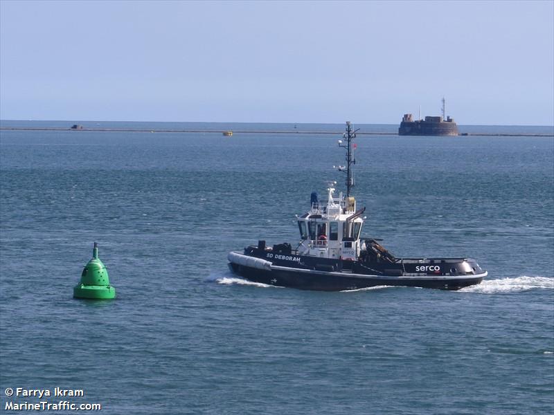 sd deborah (Tug) - IMO 9533763, MMSI 235074296, Call Sign 2CNO2 under the flag of United Kingdom (UK)