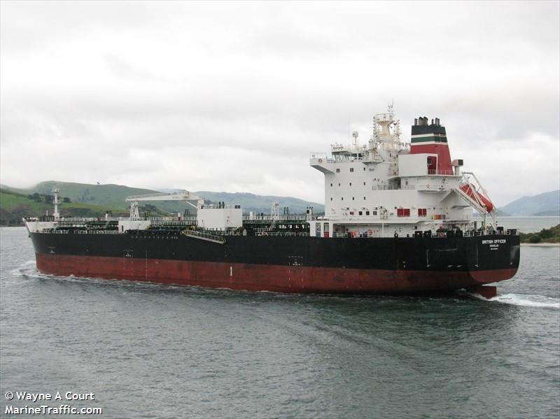 british officer (Chemical/Oil Products Tanker) - IMO 9724697, MMSI 235113769, Call Sign 2IYH3 under the flag of United Kingdom (UK)