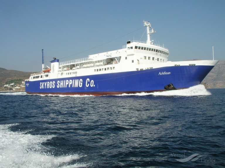 achilleas (Passenger/Ro-Ro Cargo Ship) - IMO 8711033, MMSI 240184000, Call Sign SYLL under the flag of Greece