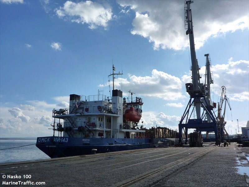 omskiy-143 (General Cargo Ship) - IMO 8869385, MMSI 273396000, Call Sign UHTD under the flag of Russia