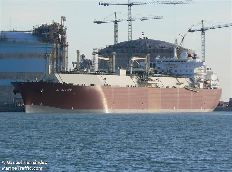 al daayen (LNG Tanker) - IMO 9325702, MMSI 311133000, Call Sign C6VF7 under the flag of Bahamas