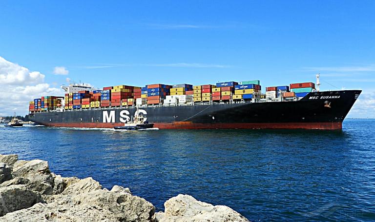 msc susanna (Container Ship) - IMO 9290543, MMSI 371466000, Call Sign 3ECU4 under the flag of Panama