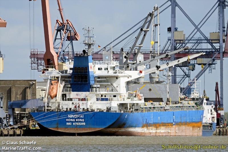 ninghai (Bulk Carrier) - IMO 9753296, MMSI 477308200, Call Sign VRSO7 under the flag of Hong Kong