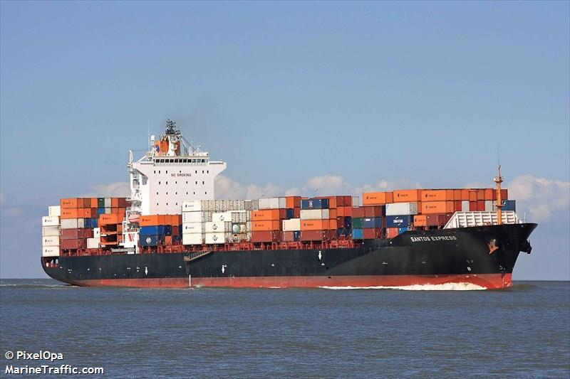 seaspan santos (Container Ship) - IMO 9301835, MMSI 477581400, Call Sign VRCF6 under the flag of Hong Kong