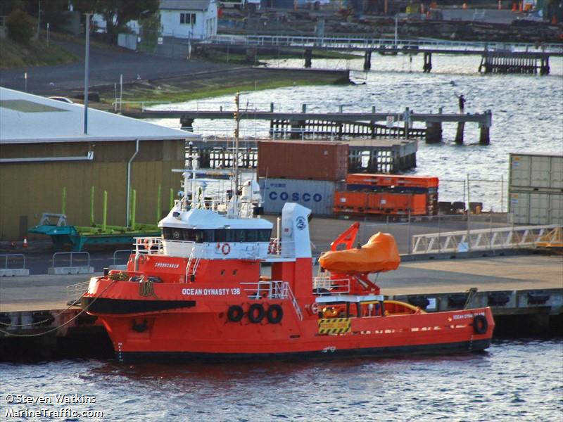 ocean dynasty 138 (Tug) - IMO 9524619, MMSI 503581000, Call Sign VKV7187 under the flag of Australia