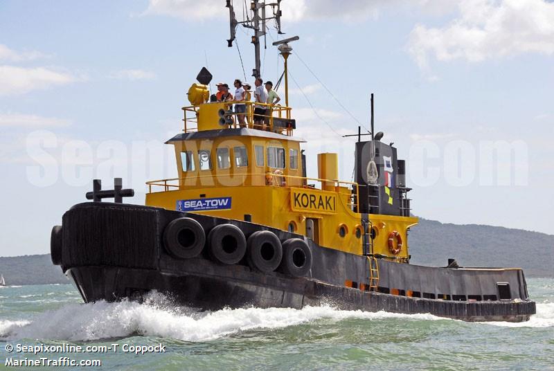 koraki (Towing vessel) - IMO , MMSI 512000109, Call Sign ZMA2088 under the flag of New Zealand