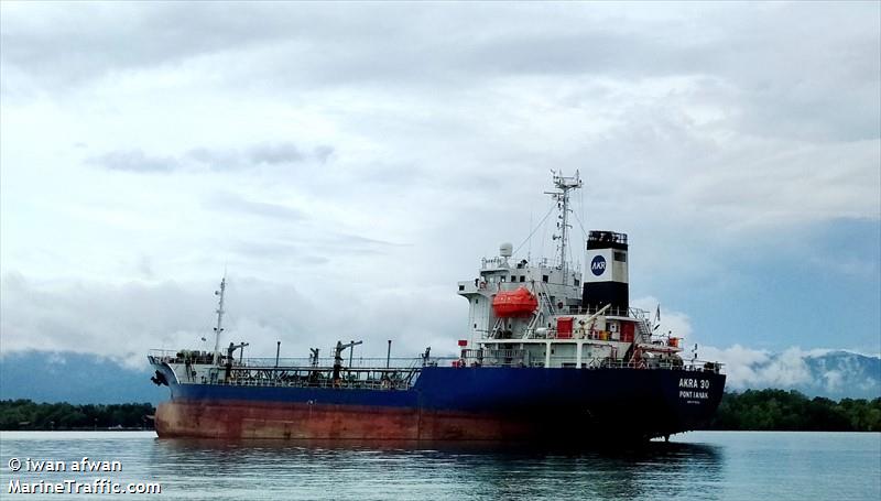 mt akra 30 (Oil Products Tanker) - IMO 9119232, MMSI 525007042, Call Sign POQY under the flag of Indonesia