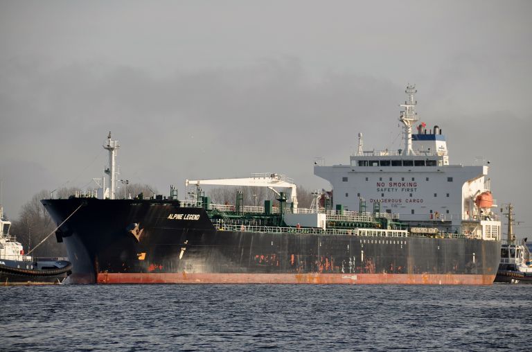 alpine legend (Chemical/Oil Products Tanker) - IMO 9478705, MMSI 538003961, Call Sign V7UJ5 under the flag of Marshall Islands