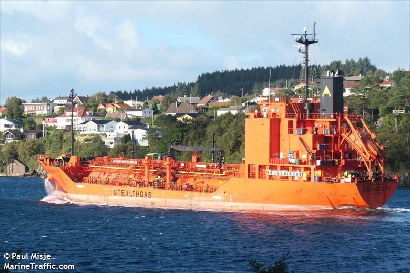 eco lucidity (LPG Tanker) - IMO 9733624, MMSI 538006120, Call Sign V7CC9 under the flag of Marshall Islands