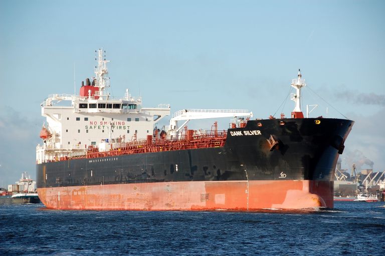 dank silver (Chemical/Oil Products Tanker) - IMO 9718806, MMSI 538006504, Call Sign V7NT6 under the flag of Marshall Islands