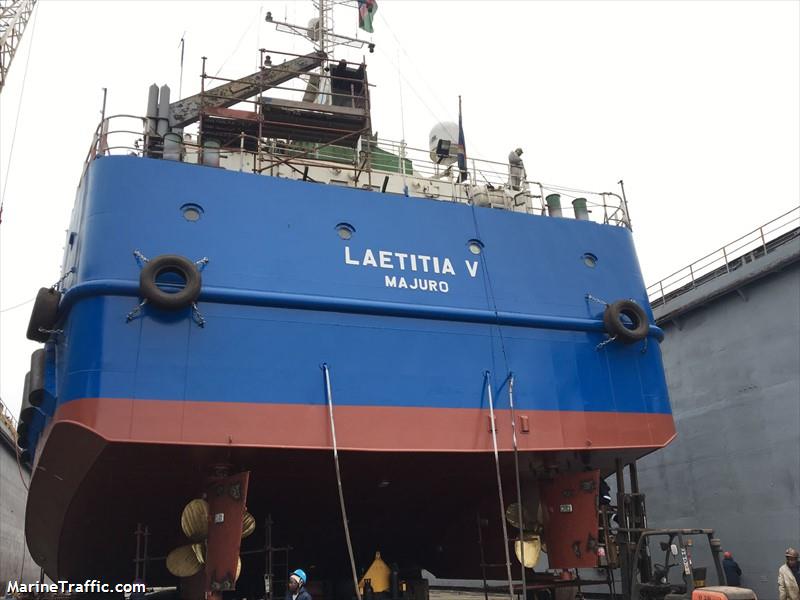 laetitia v (Landing Craft) - IMO 9766281, MMSI 538007413, Call Sign V7ML5 under the flag of Marshall Islands