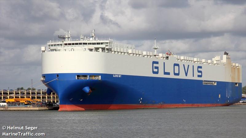 glovis sky (Vehicles Carrier) - IMO 9798404, MMSI 538007439, Call Sign V7FQ2 under the flag of Marshall Islands