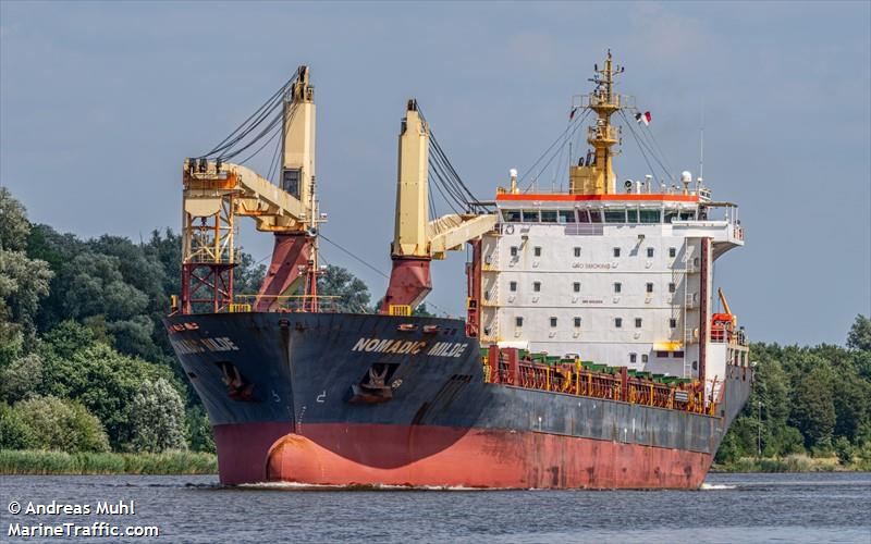 nomadic milde (General Cargo Ship) - IMO 9463554, MMSI 538007668, Call Sign V7ZW7 under the flag of Marshall Islands