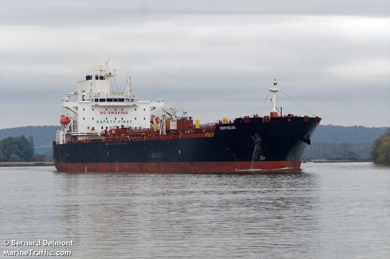 orpheus (Chemical/Oil Products Tanker) - IMO 9865752, MMSI 538008664, Call Sign V7A2636 under the flag of Marshall Islands