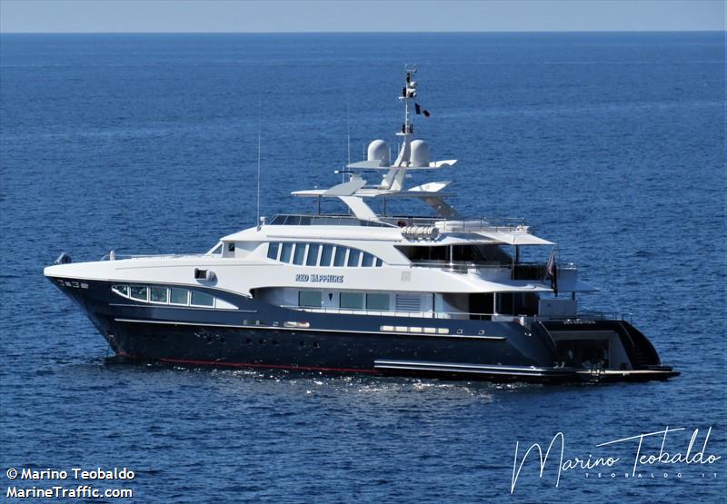 red sapphire (Yacht) - IMO 9426673, MMSI 538071158, Call Sign V7HX9 under the flag of Marshall Islands