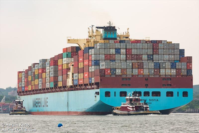 maersk sofia (Container Ship) - IMO 9308637, MMSI 563001200, Call Sign 9V5247 under the flag of Singapore