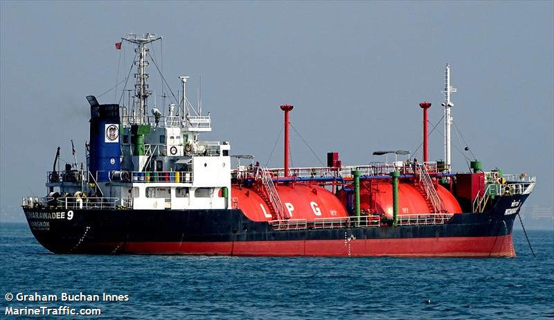 patcharawadee 9 (LPG Tanker) - IMO 7620756, MMSI 567053100, Call Sign HSB3720 under the flag of Thailand