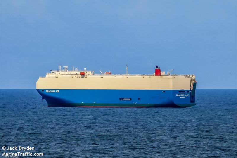 gracious ace (Vehicles Carrier) - IMO 9604914, MMSI 636015657, Call Sign D5CB7 under the flag of Liberia