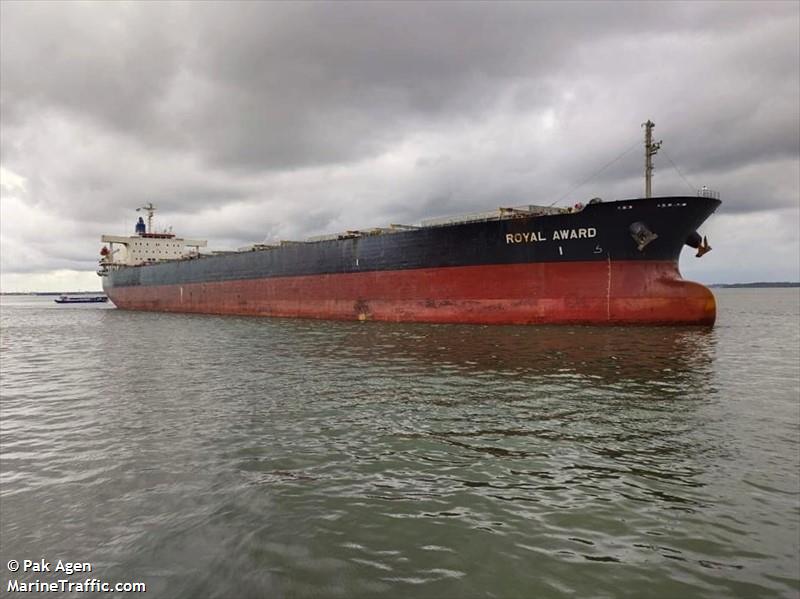 royal award (Bulk Carrier) - IMO 9381201, MMSI 636018266, Call Sign D5OX9 under the flag of Liberia