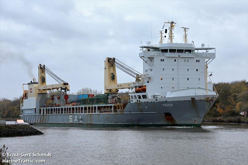 trina (General Cargo Ship) - IMO 9376505, MMSI 218705000, Call Sign DFVI2 under the flag of Germany