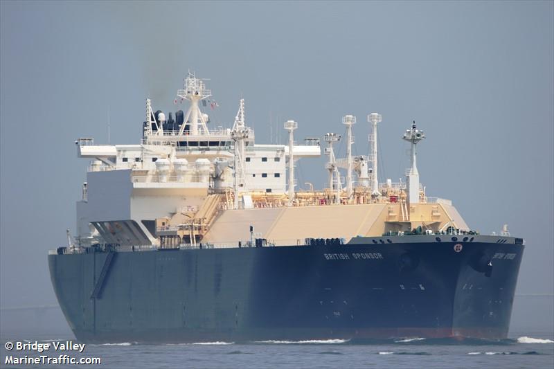 british sponsor (LNG Tanker) - IMO 9766580, MMSI 232006295, Call Sign MAOR4 under the flag of United Kingdom (UK)