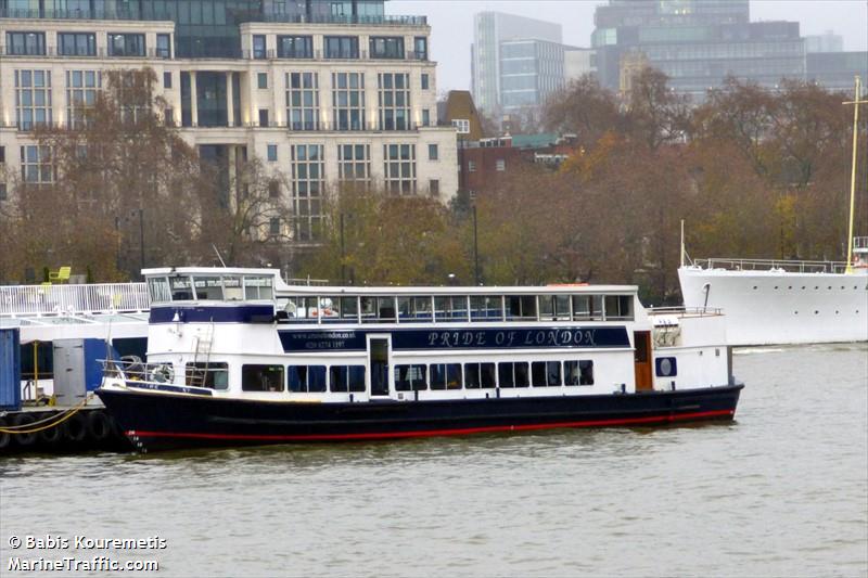pride of london (Passenger ship) - IMO , MMSI 235054918, Call Sign MGKA3 under the flag of United Kingdom (UK)