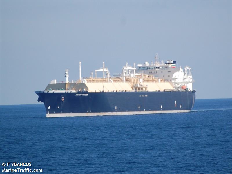 trader (LNG Tanker) - IMO 9238038, MMSI 235496000, Call Sign ZIPR7 under the flag of United Kingdom (UK)