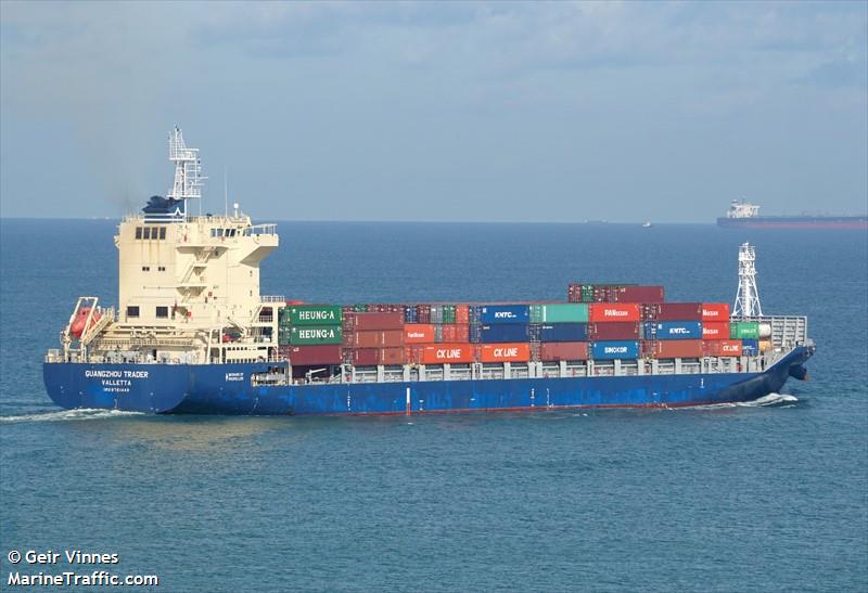 guangzhou trader (Container Ship) - IMO 9761449, MMSI 249717000, Call Sign 9HA4350 under the flag of Malta