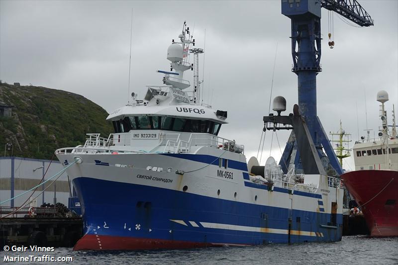 svyatoy spiridon (Fishing Vessel) - IMO 9233129, MMSI 273413740, Call Sign UBFQ6 under the flag of Russia