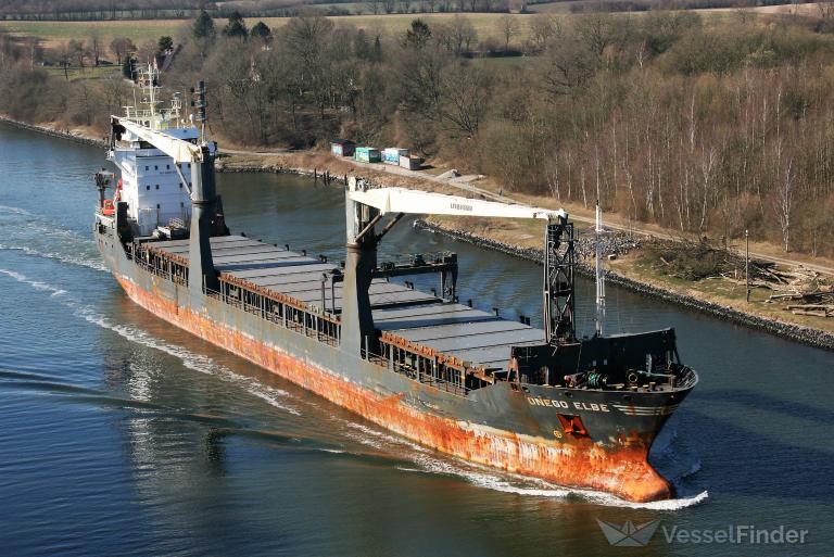 onego elbe (General Cargo Ship) - IMO 9438573, MMSI 305305000, Call Sign V2DQ5 under the flag of Antigua & Barbuda