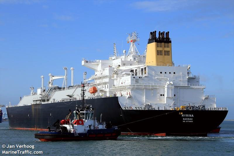 myrina (LNG Tanker) - IMO 9770933, MMSI 311000477, Call Sign C6CH9 under the flag of Bahamas